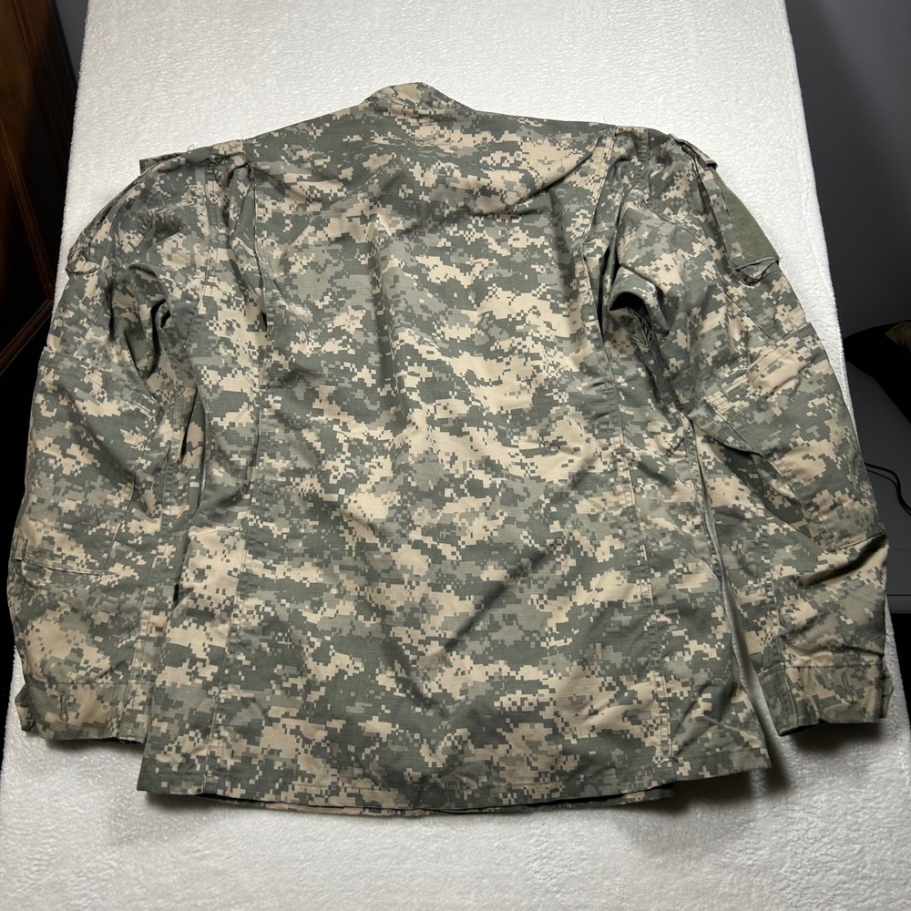 US Army ACU Combat Uniform Coat Digital Camo Jacket Mens Small Long Green Gray - Picture 9 of 11